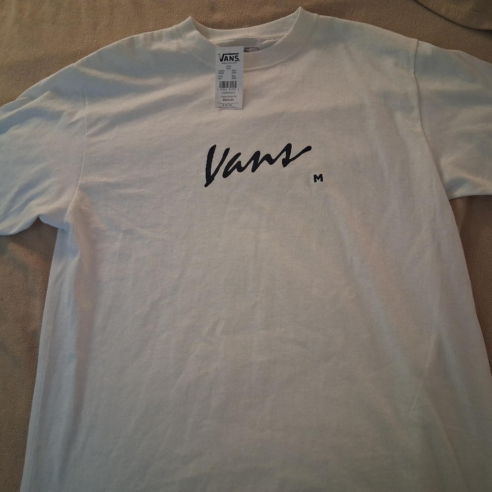 Vans White Short Sleeve Tee Size Med NWT